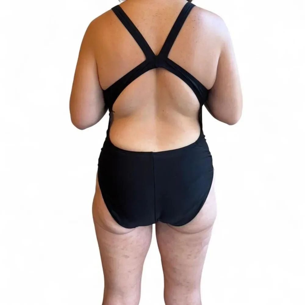 Nike black one piece swimsuit fits like a medium